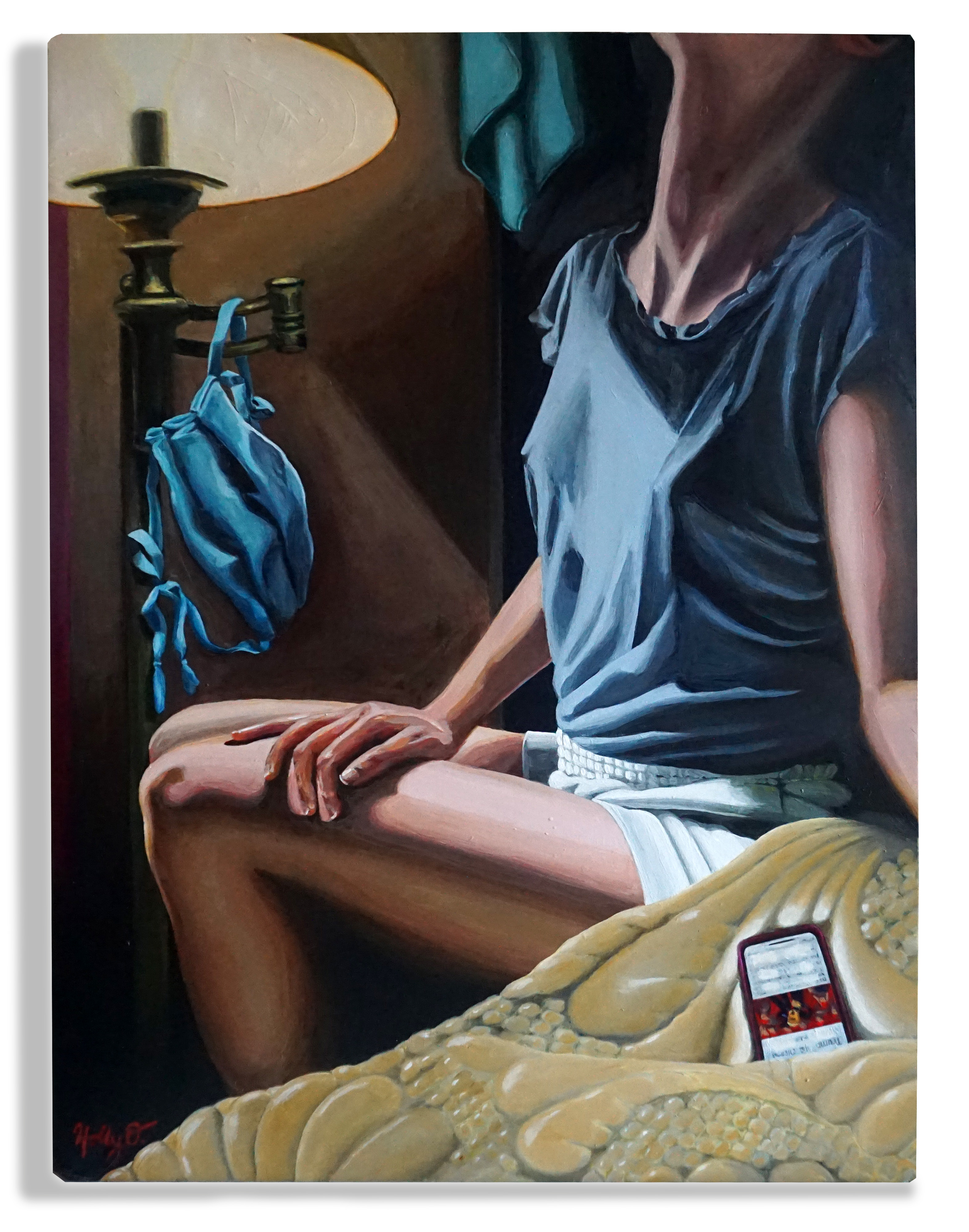 Wake Up, Wake Up, 24x18 2020 <br>oil, acrylic on clay board